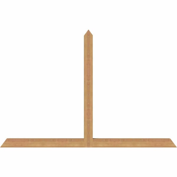 Ekena Millwork Portland Timber Gable Bracket, Western Red Cedar, 72"W x 48"H x 3 1/2"D x 3 1/2"F, 16/12 Pitch GBW072X48X0404POR00SWR - main